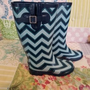 Chevron Rain Boots